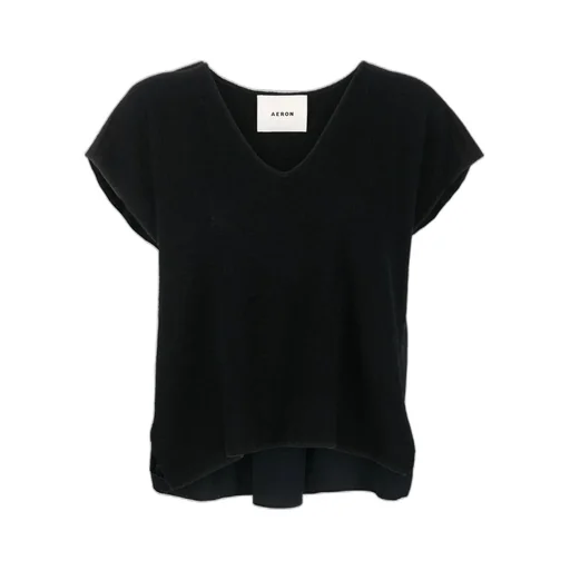 Hybrid V-Neck Knitted Top