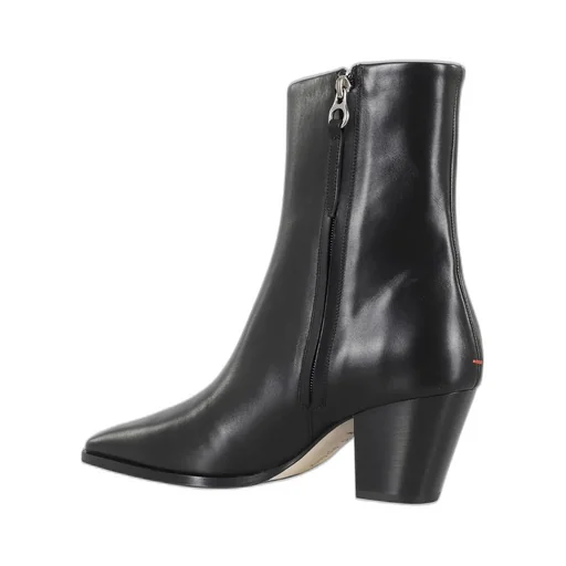 Pointed Toe Zip-Up Ankle Boots