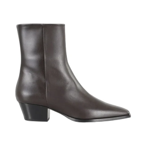 Pointed Toe Zip-Up Ankle Boots