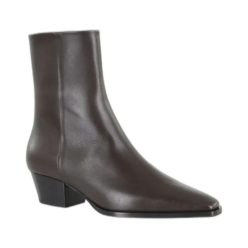 Pointed Toe Zip-Up Ankle Boots