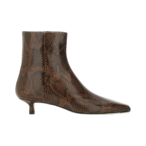 Printed Pointed-Toe Ankle Boots