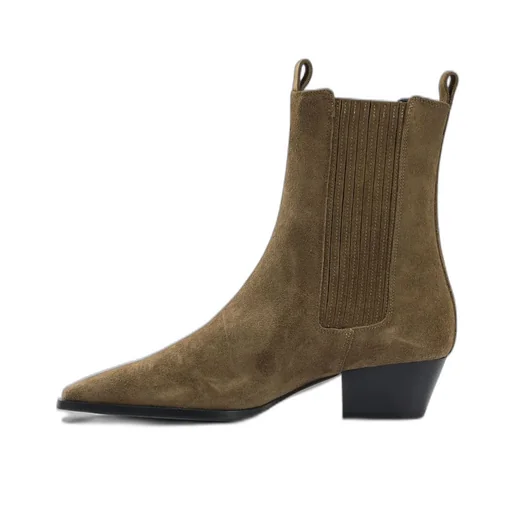 Agata Low Block Heel Ankle Boots