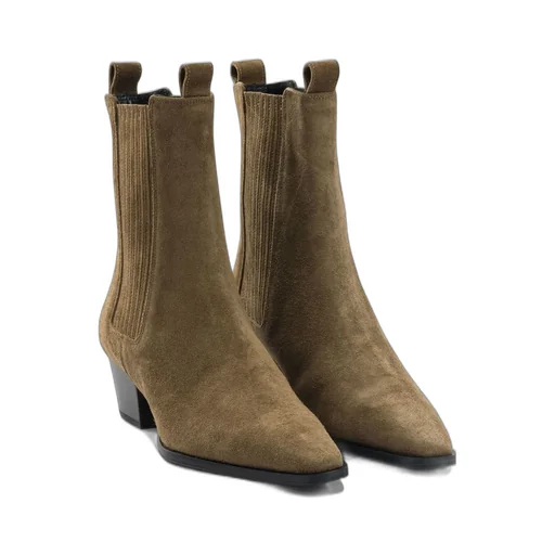 Agata Low Block Heel Ankle Boots