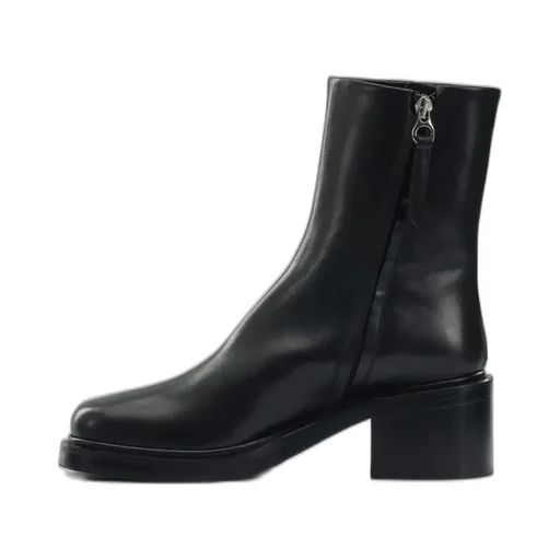 Round Toe Zip-Up Boots