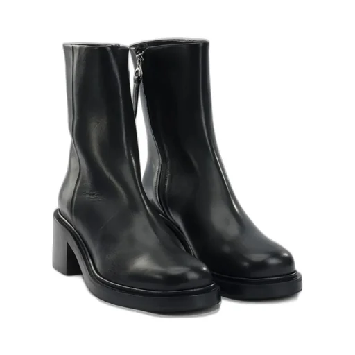 Round Toe Zip-Up Boots