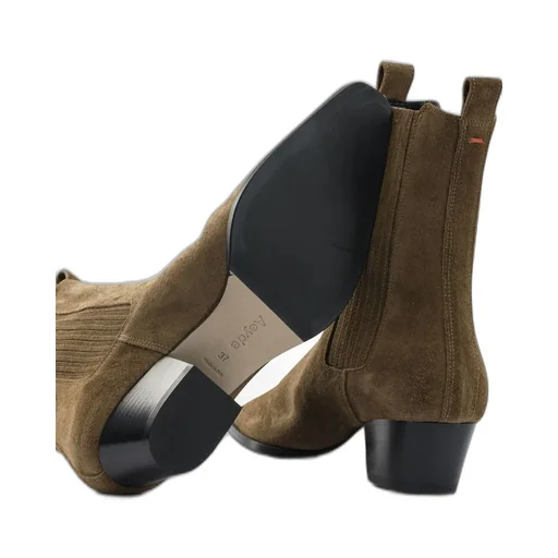 Agata Low Block Heel Ankle Boots