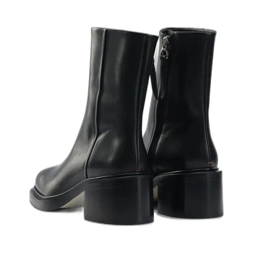 Round Toe Zip-Up Boots