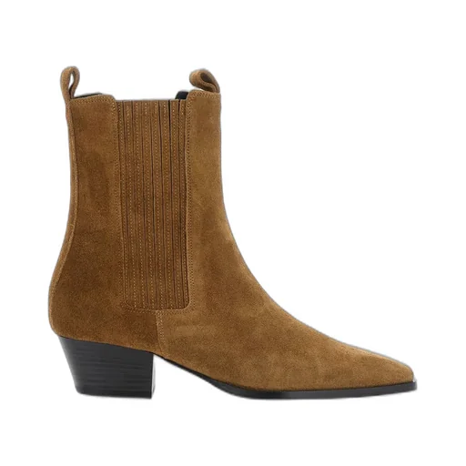 Side-Panelled Pointed-Toe Ankle Boots