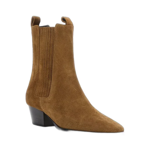 Side-Panelled Pointed-Toe Ankle Boots