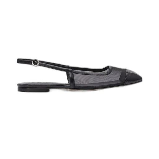 Geraldine Square Toe Slingback Flats