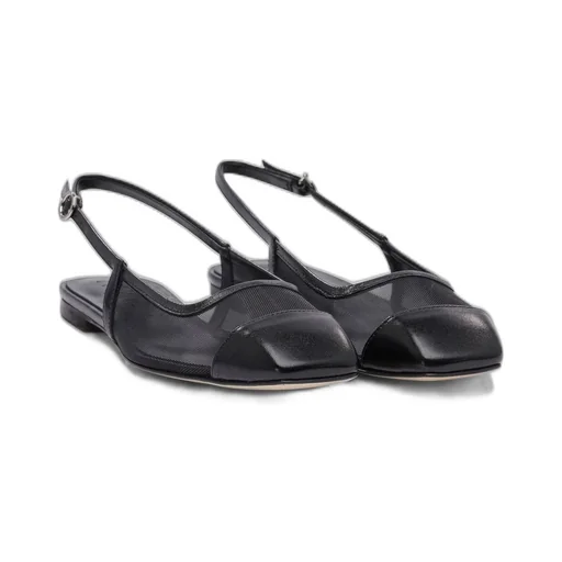 Geraldine Square Toe Slingback Flats