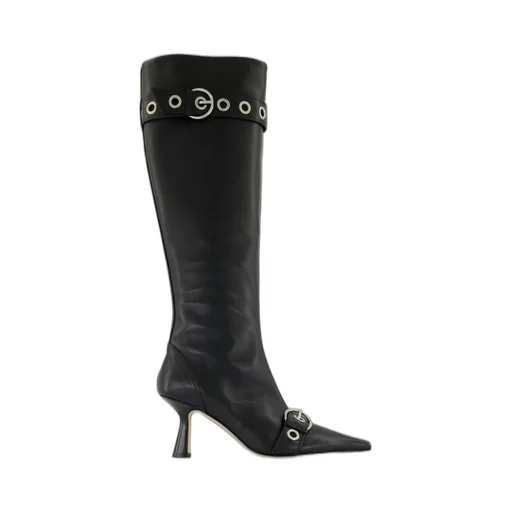 Vivian Buckle Detailed Pointed Toe Boots