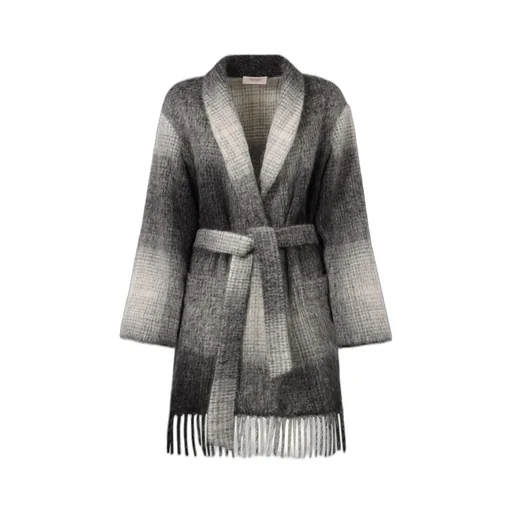 Belted Wool Knit Cardigan