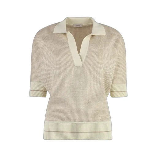 Contrast Trim Knit Polo Top