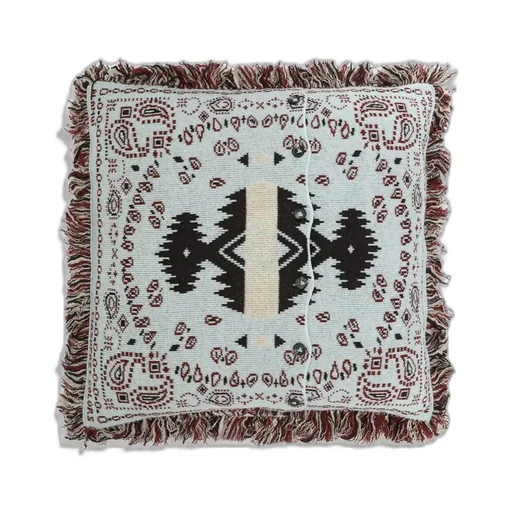 Jacquard Frayed Edge Bandana Pillow