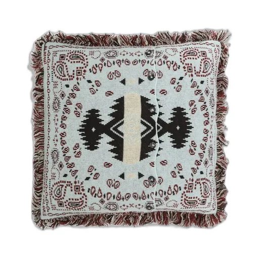 Jacquard Frayed Edge Bandana Pillow