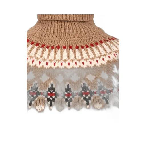Pattern Intarsia-Knit Turtleneck Jumper