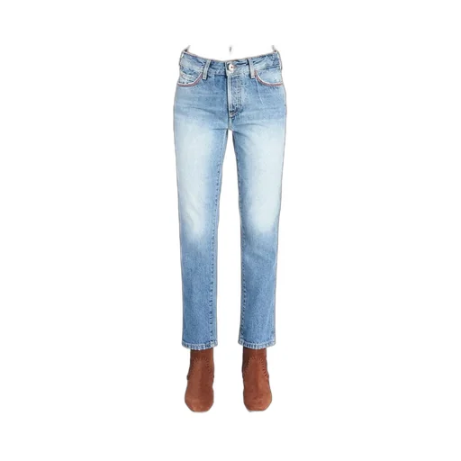 Embroidered Straight-Leg Jeans