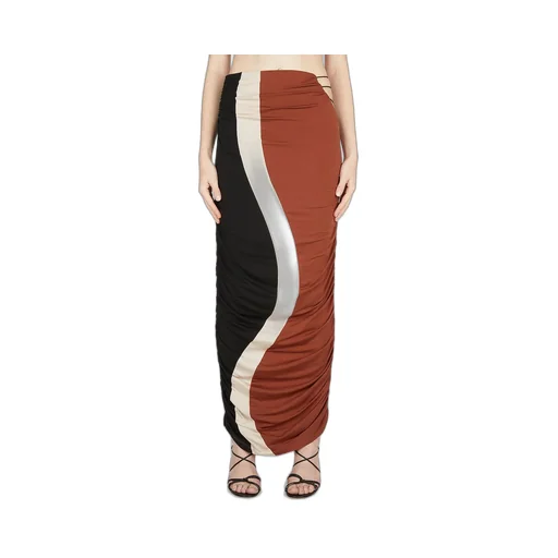 Elshadai Cut-Out Colour-Block Ruched Skirt