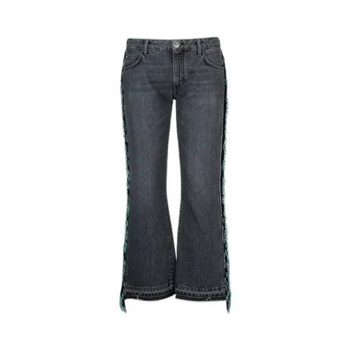 Fringed Cropped Jeans