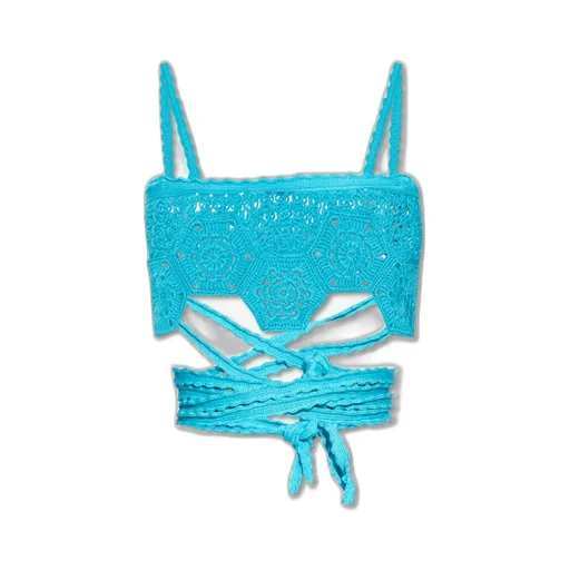 Blooming Flowers Crocheted Bra