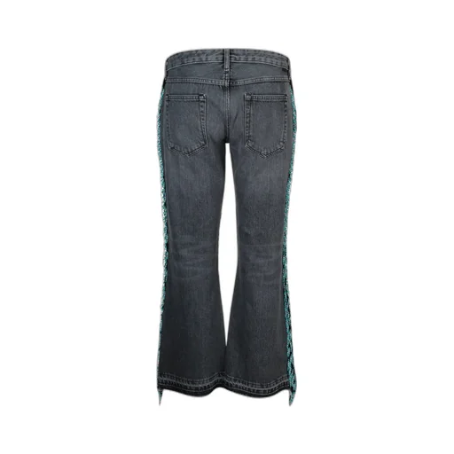Fringed Cropped Jeans