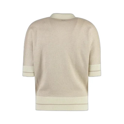 Contrast Trim Knit Polo Top