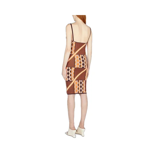 Tafii Pattern Intarsia-Knit Mini Dress