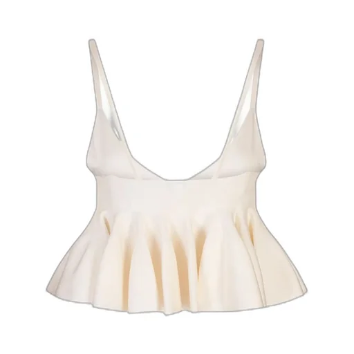Peplum Hem Ruffled Top