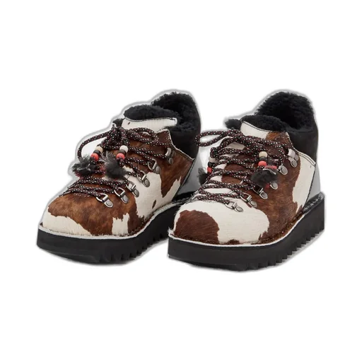 Panelled Lace-Up Boots