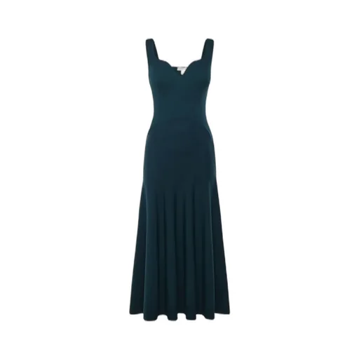 Fitted Flare Rib Knit Dress
