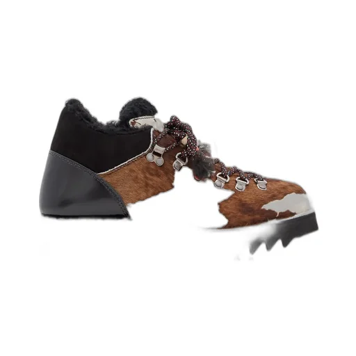 Panelled Lace-Up Boots