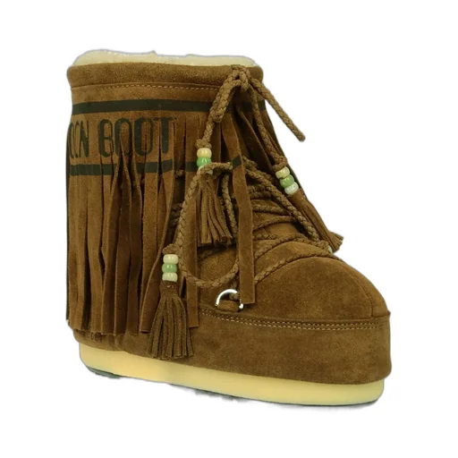 Fringed Round-Toe Snow Boots