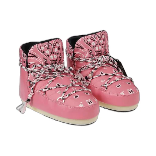 X Moonboot Bandana-Printed Round-Toe Boots