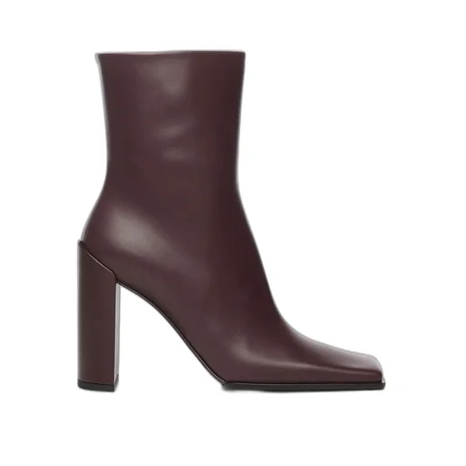 Block Heel Square-Toe Boots