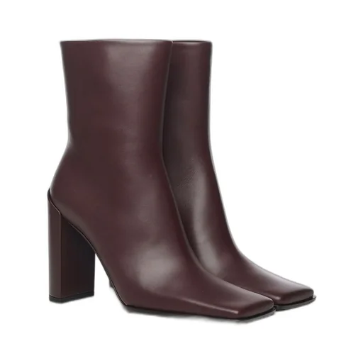 Block Heel Square-Toe Boots