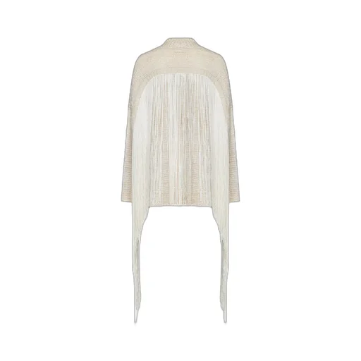 Bright Hues Fringed Knitted Cardigan