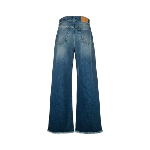 Fringed Relaxed Denim Pants