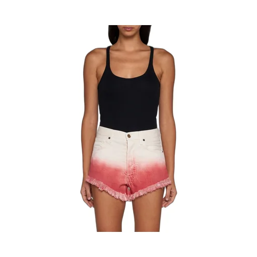 Fringed Denim Shorts