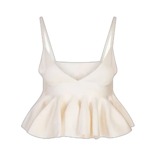 Peplum Hem Ruffled Top