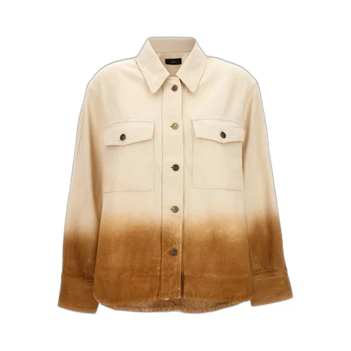 Bright Hues Two-Toned Denim Overshirt