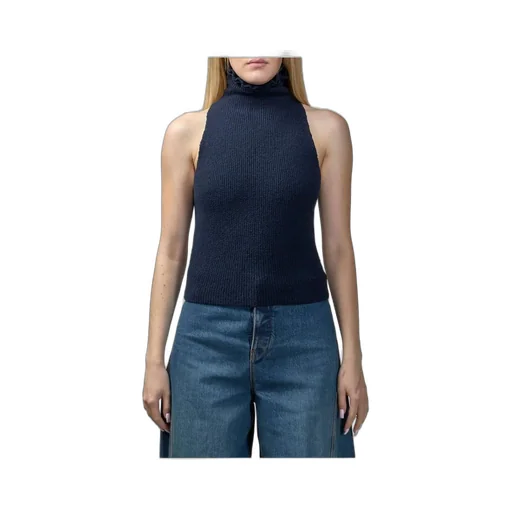 Halter Tweed Knitted Top