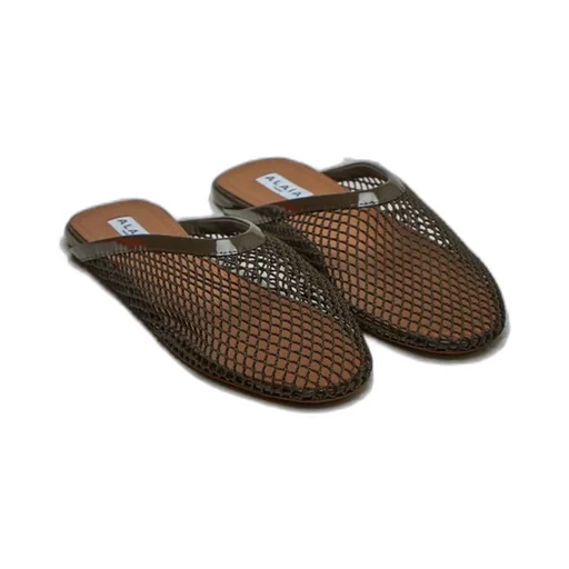 Square-Toe Flat Mules