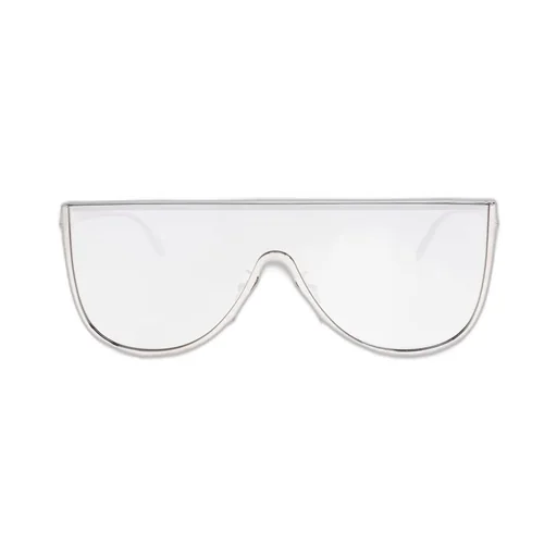 Shield-Frame Curved Tip Sunglasses