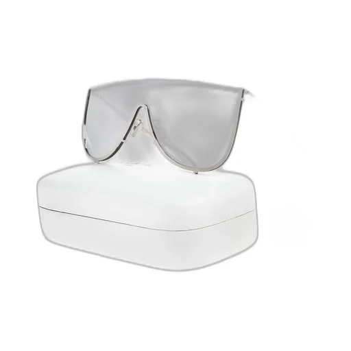Shield-Frame Curved Tip Sunglasses