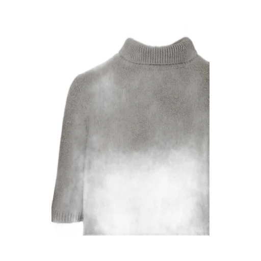 High Neck Ribbed Knit Jumper