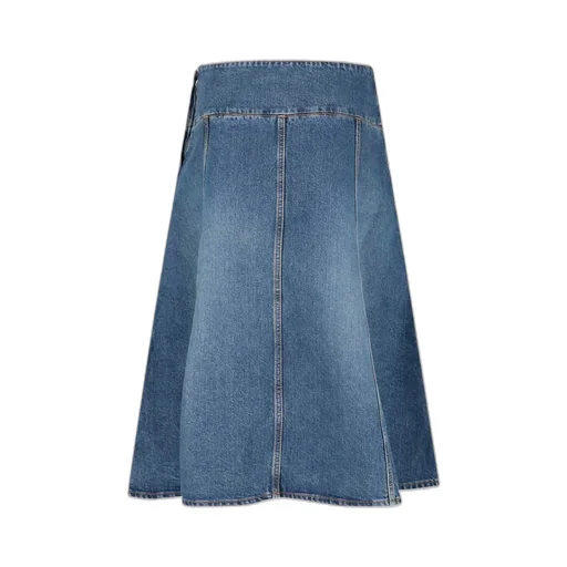 Denim Slit Skirt