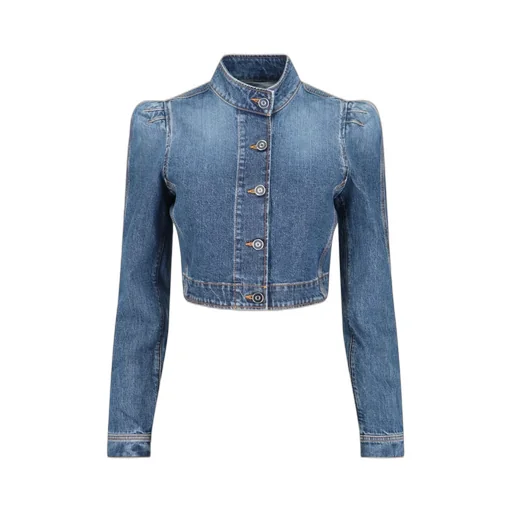 Denim High Neck Jacket