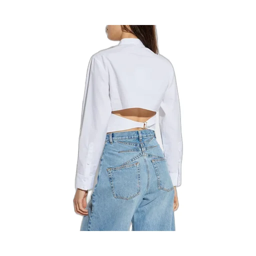 Cropped Poplin Shirt