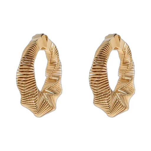 Square Spiral Small Hoops